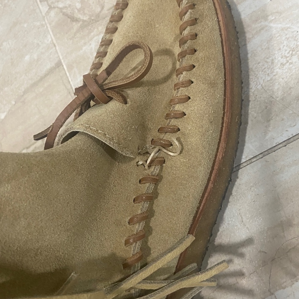 Polo Ralph Lauren Tan Fringe Moccasin Boots - Picture 4 of 5